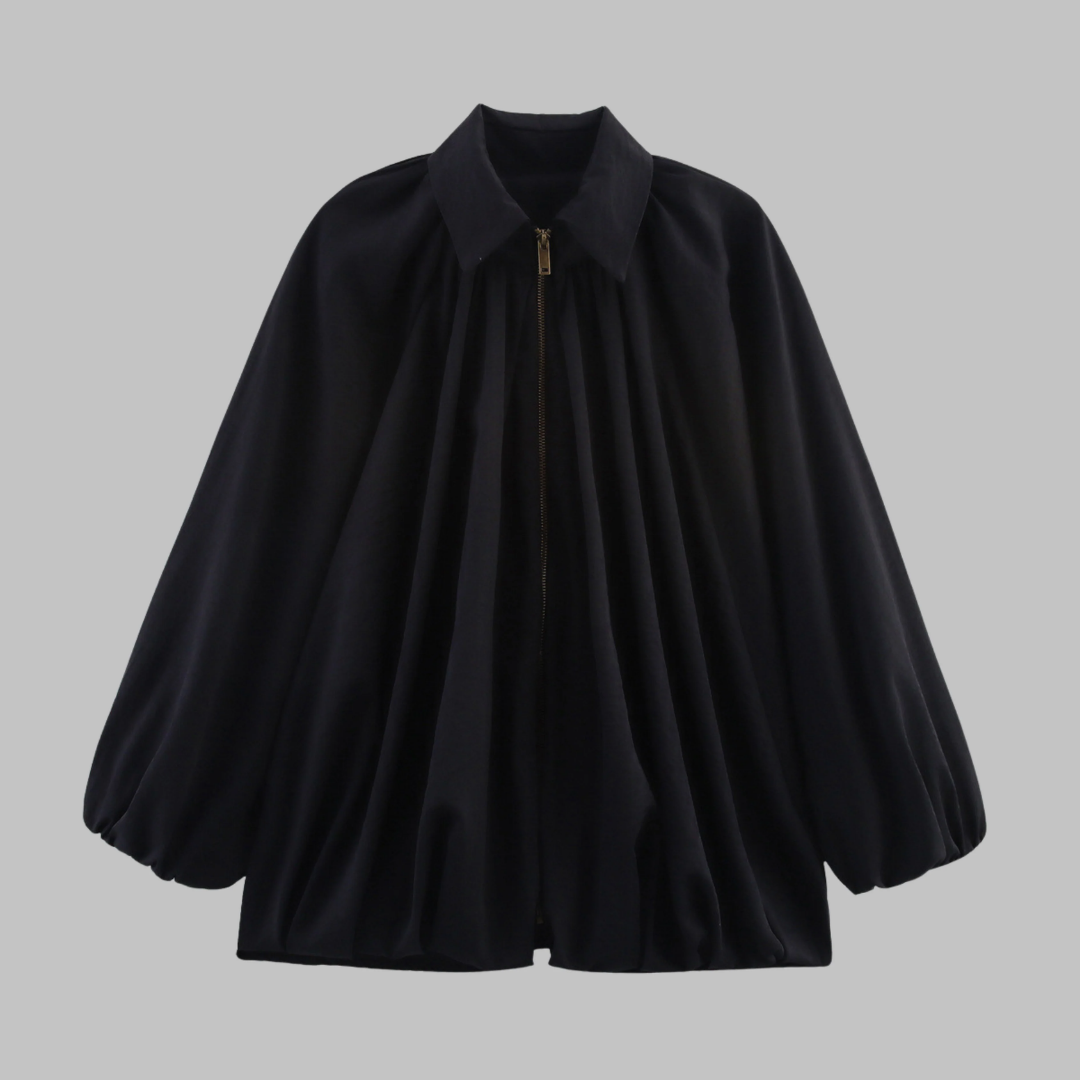Charlize™ - Vintage Oversized Puffed Sleeve Bomber Jacket