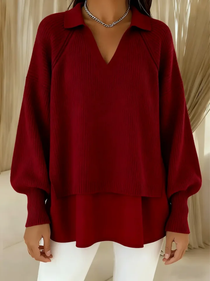 Selena | Elegant Layered-Effect Sweater