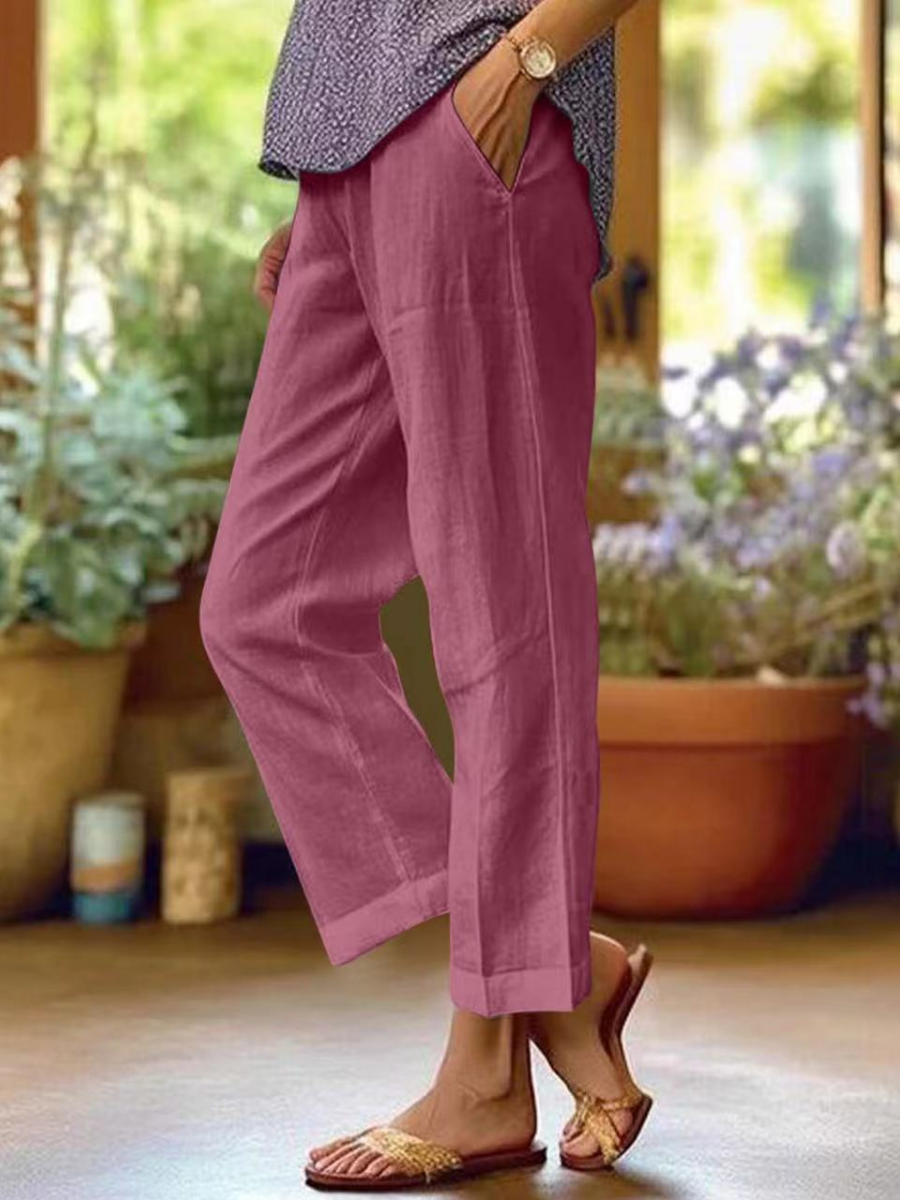 Sandara | Elegant Linen Wide Leg Pants