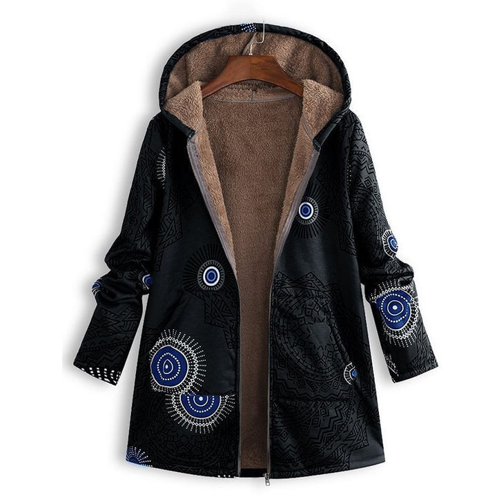 Myrthe™ Warm Fleece Jacket with Boho Print