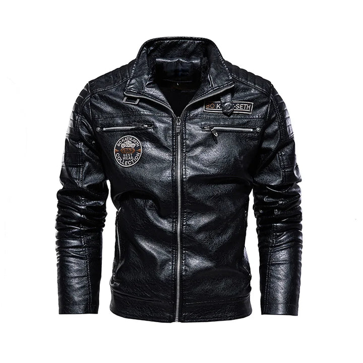 Alexandre™ | Vintage Brown Biker Jacket