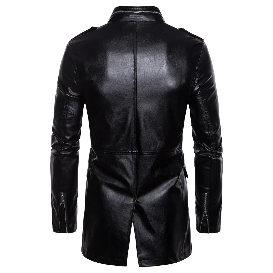 Victor™ | Long black military-style coat