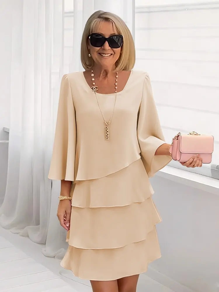 Élise – Elegant Flowing Ruffle Dress