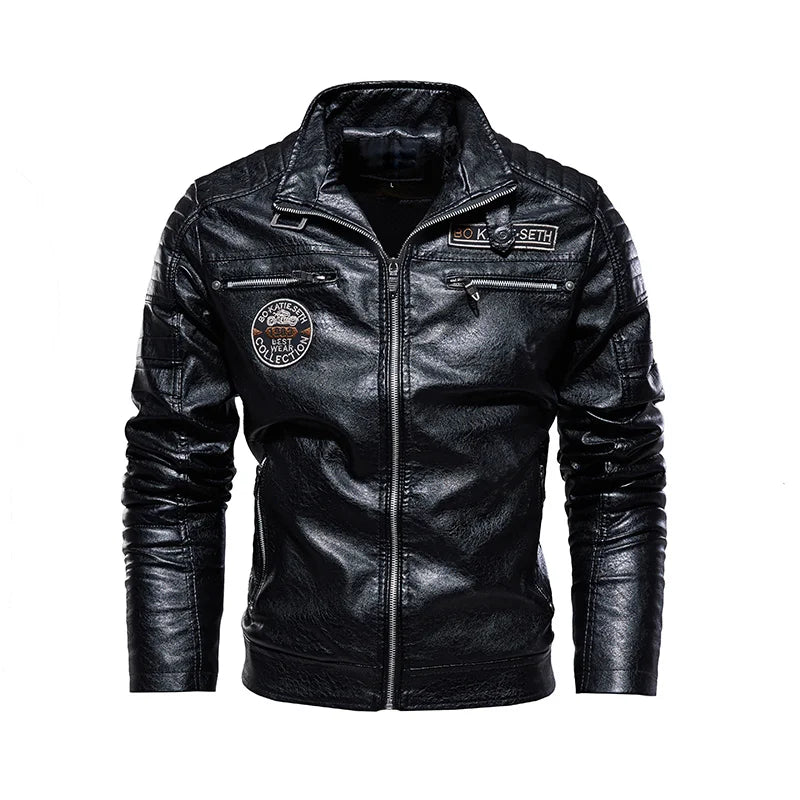 Alexandre™ | Vintage Brown Biker Jacket
