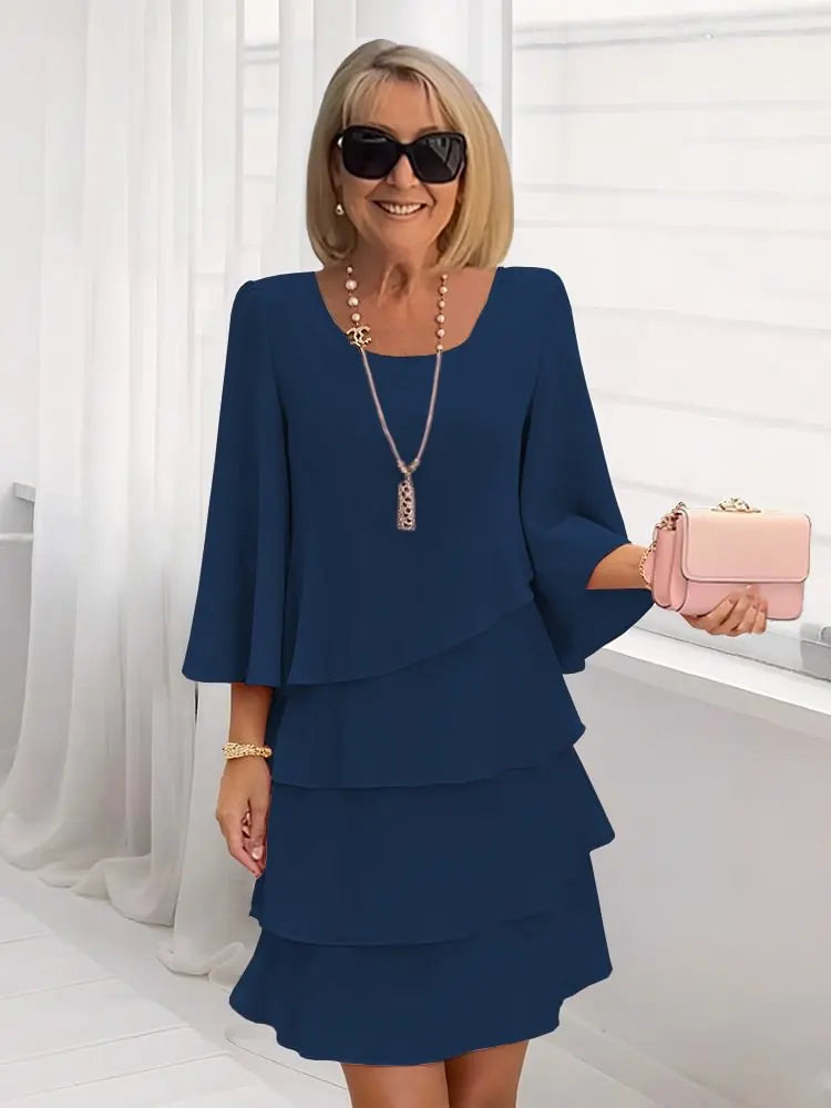 Élise – Elegant Flowing Ruffle Dress