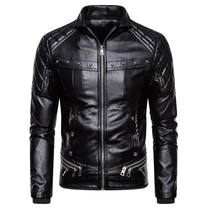 Thiago™ | Brown Aviator Jacket with Black Fur Collar