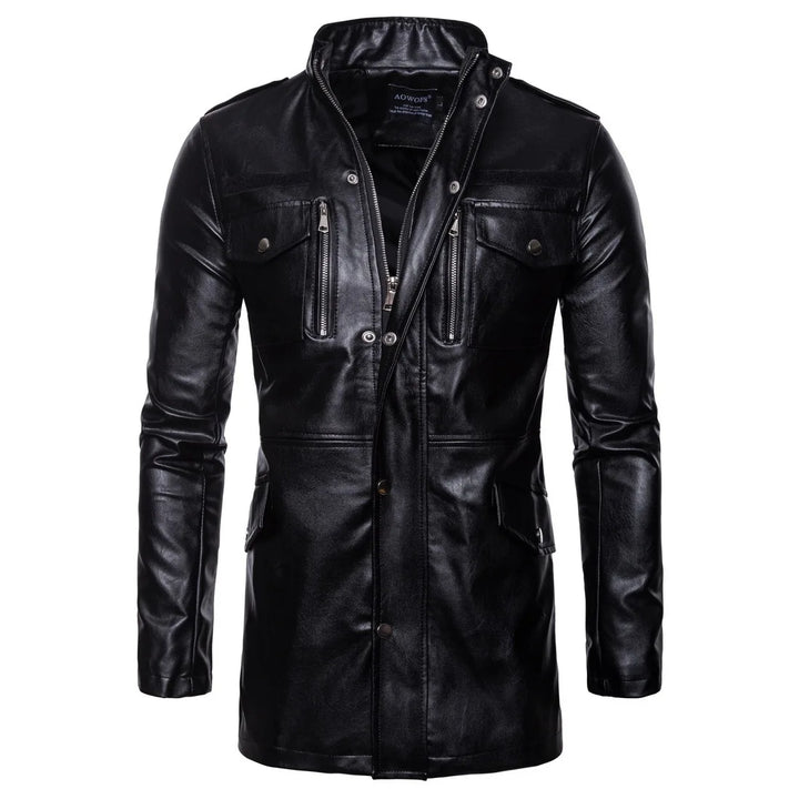 Victor™ | Long black military-style coat