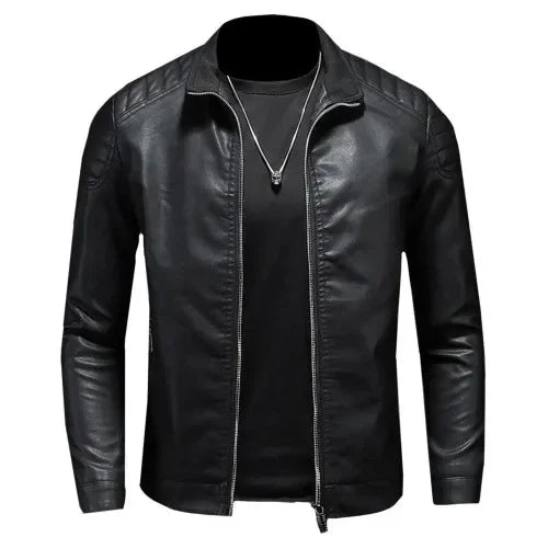 Maxime™ | Elegant Blue Biker Jacket