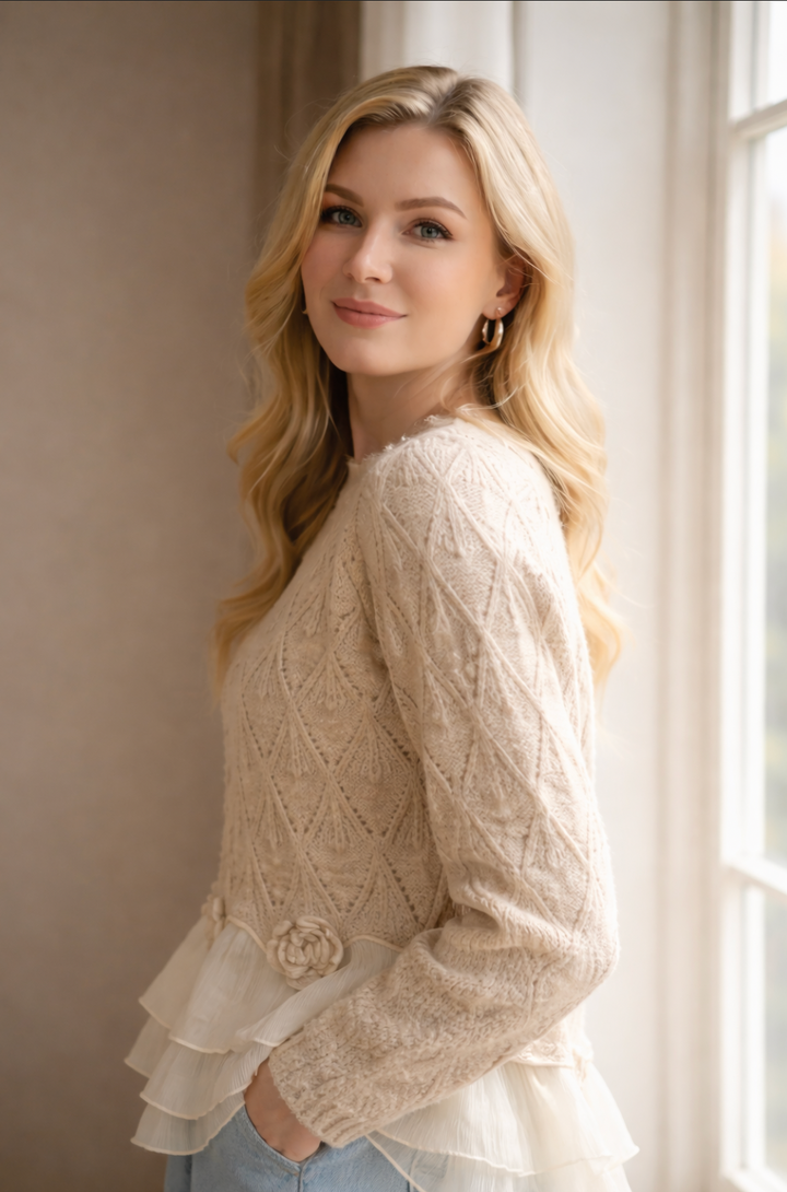 Taylor | Elegant Ruffle Cardigan