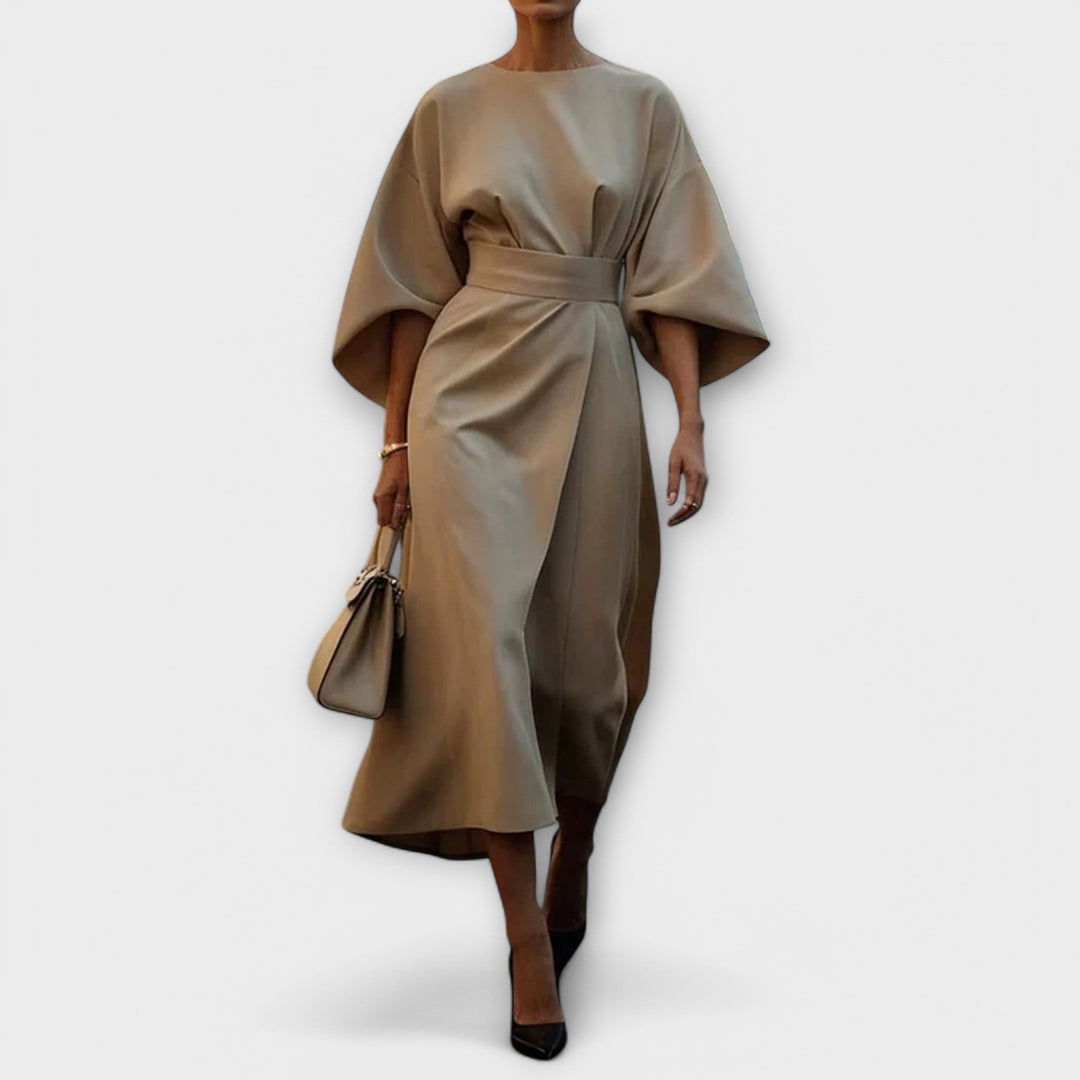 Sonia | Elegant Dress with Sleeves and Belt