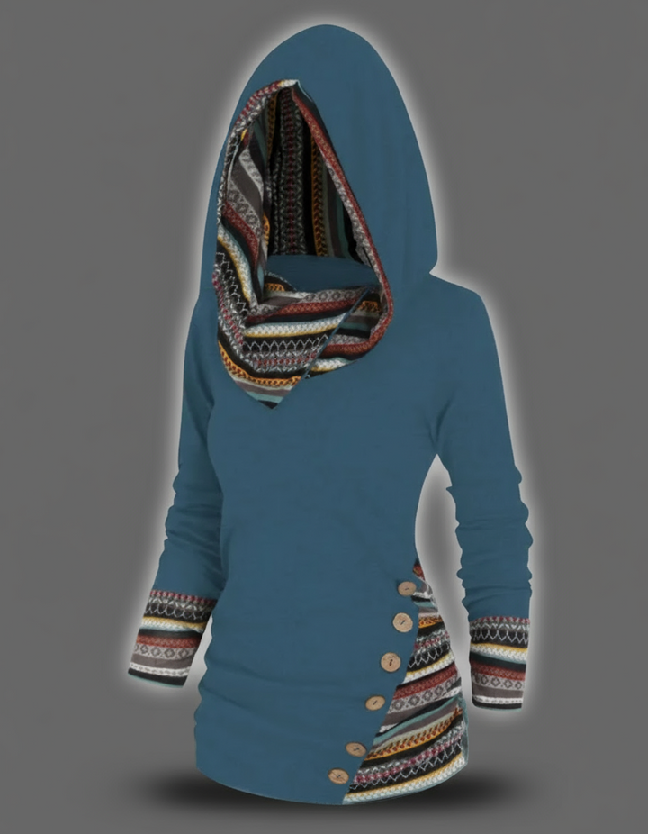 Amilene | Patterned Casual Pullover Hoodie