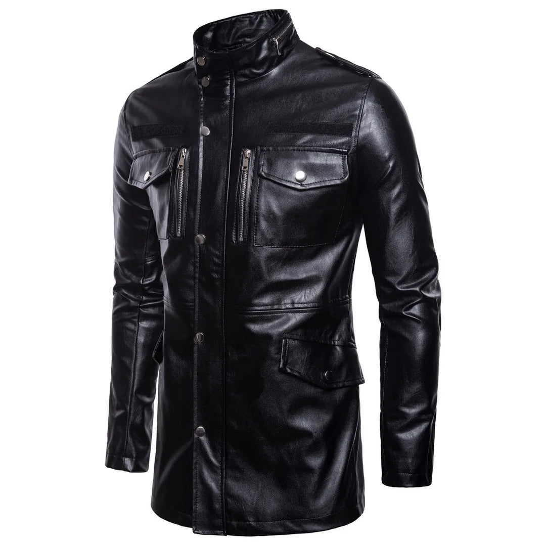 Victor™ | Long black military-style coat