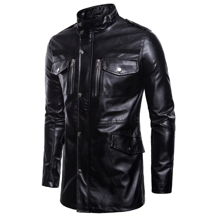 Victor™ | Long black military-style coat