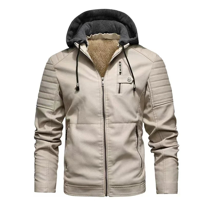Enzo™ | Biker Jacket with Removable Hood