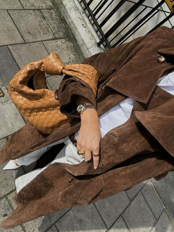 Suzanne | Classic Suede Trench Coat
