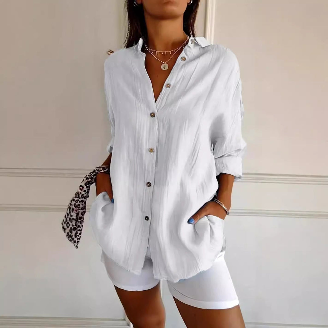Verona | Pleated Button-Front Shirt
