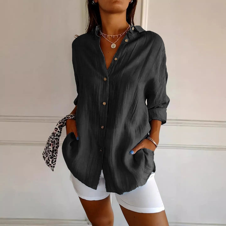 Verona | Pleated Button-Front Shirt