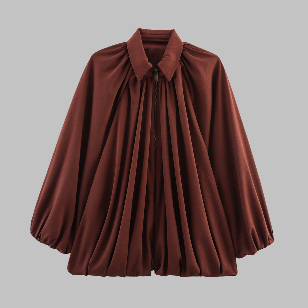 Charlize™ - Vintage Oversized Puffed Sleeve Bomber Jacket