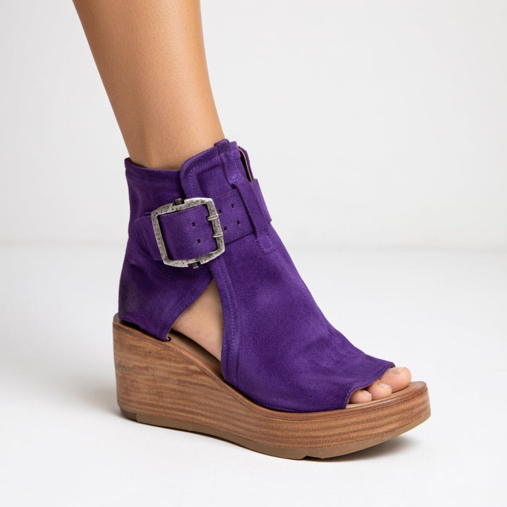 Orélisse™ — Open-toe Wedge Ankle Boots in Modern Style