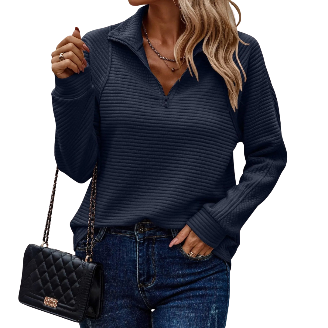 Suzanne | Half-Zip Detailed Pullover