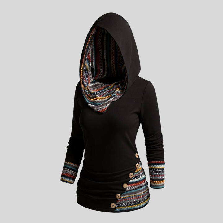 Amilene | Patterned Casual Pullover Hoodie