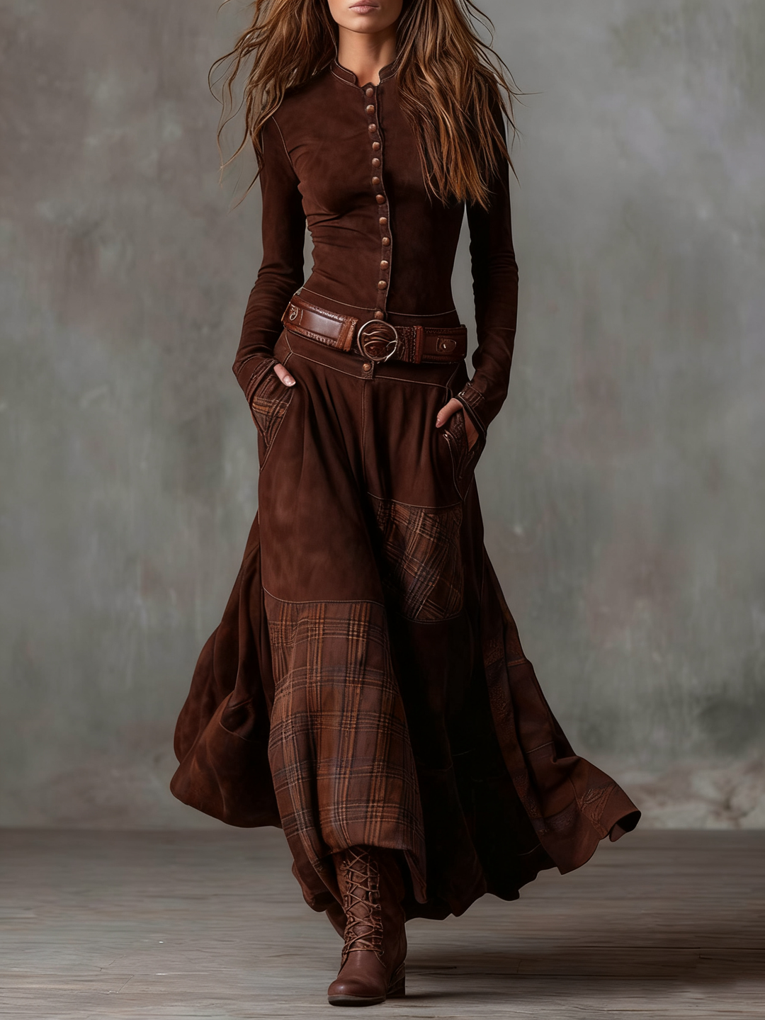 Grace | Vintage Suede Dress