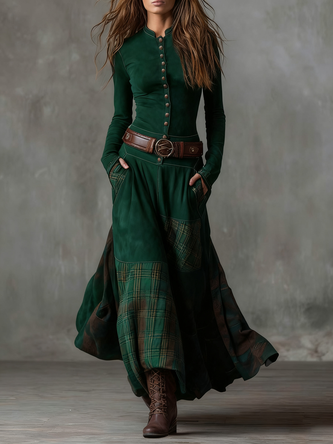 Grace | Vintage Suede Dress