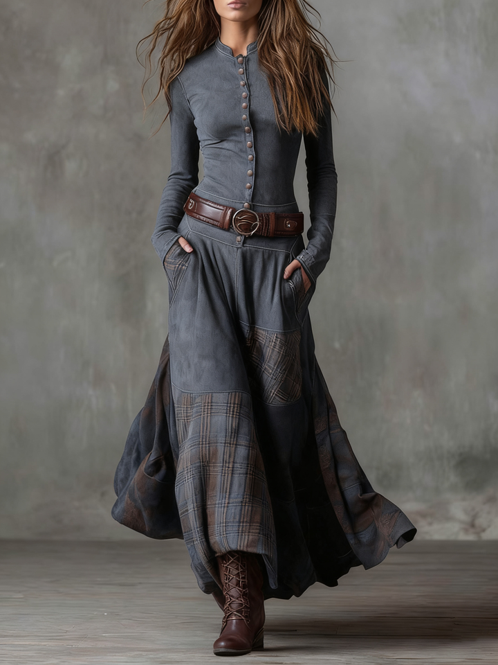 Grace | Vintage Suede Dress