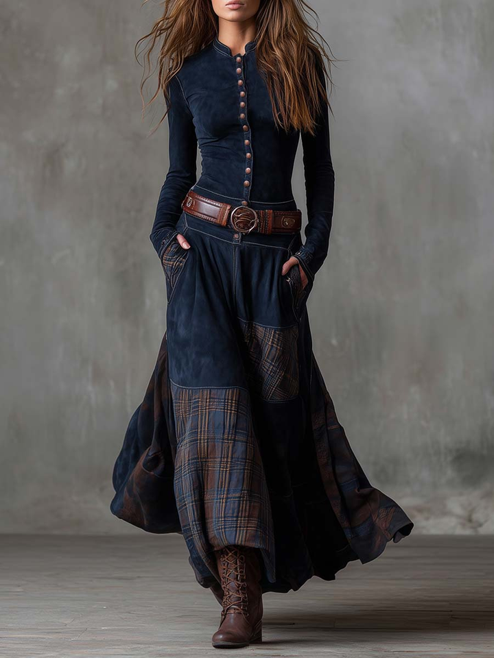 Grace | Vintage Suede Dress