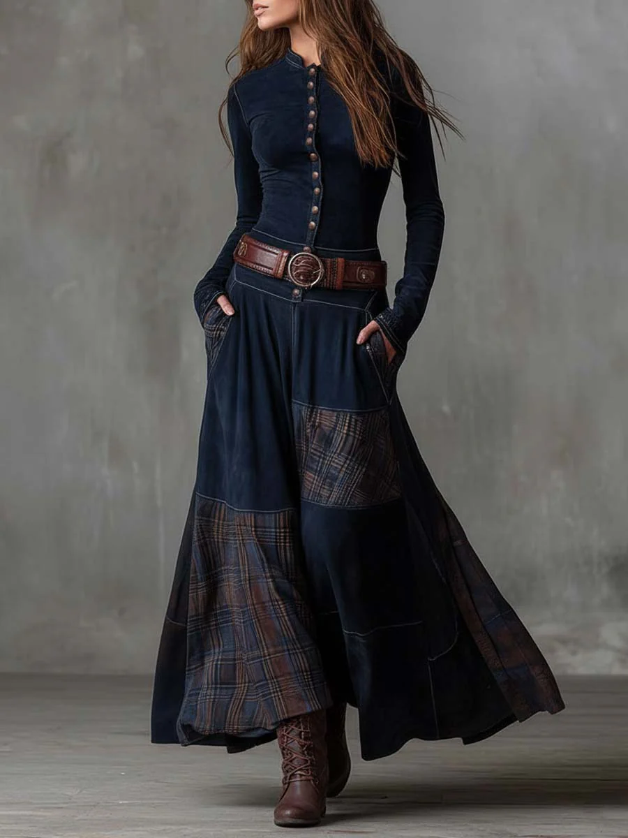 Grace | Vintage Suede Dress