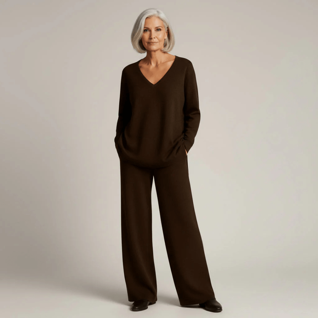 Anny | Refined V-Neck Two-Piece Set