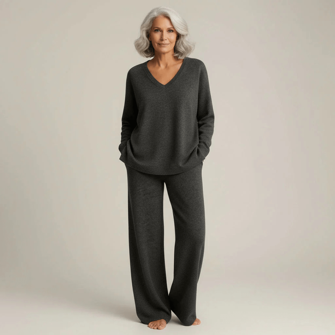 Anny | Refined V-Neck Two-Piece Set