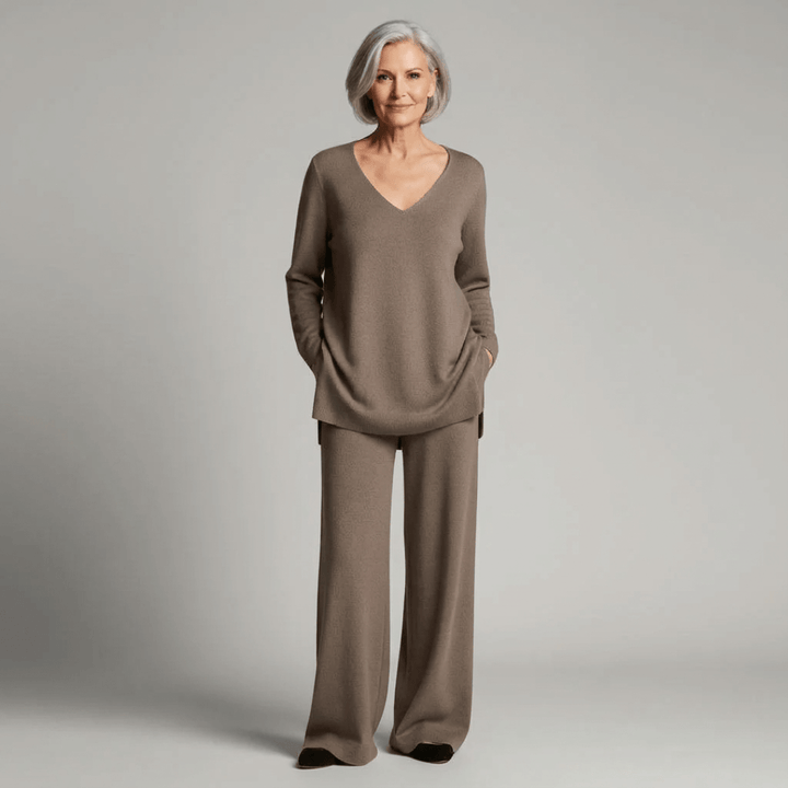 Anny | Refined V-Neck Two-Piece Set