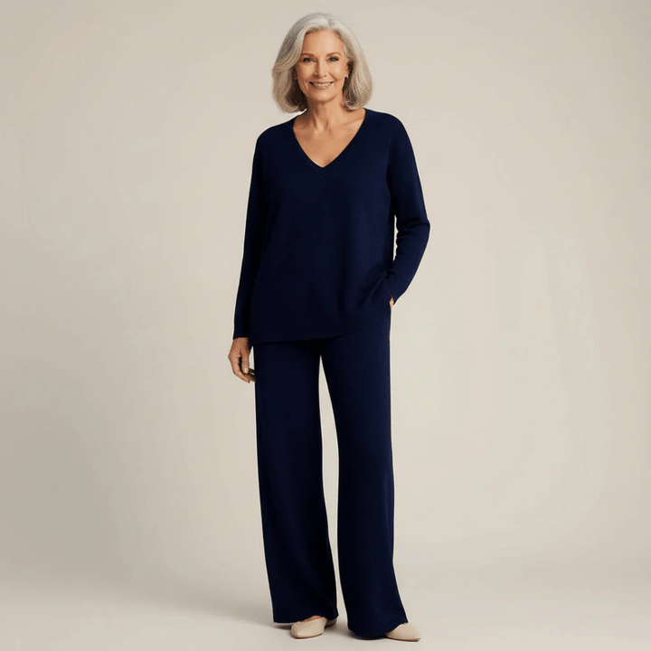 Anny | Refined V-Neck Two-Piece Set