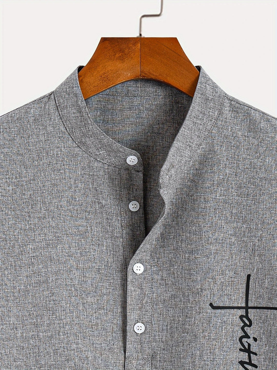 Caelum | Elegant Short-Sleeve Shirt with High Collar