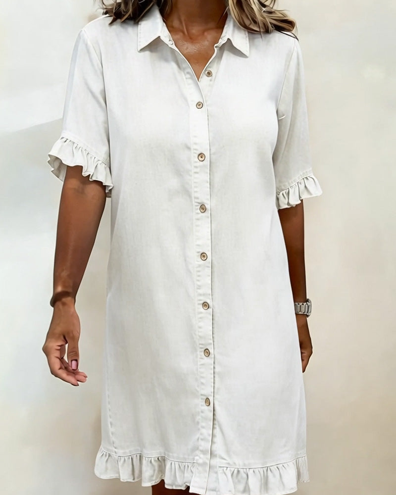 Mode® | Comfortable Denim Dress with Flattering Sleeve