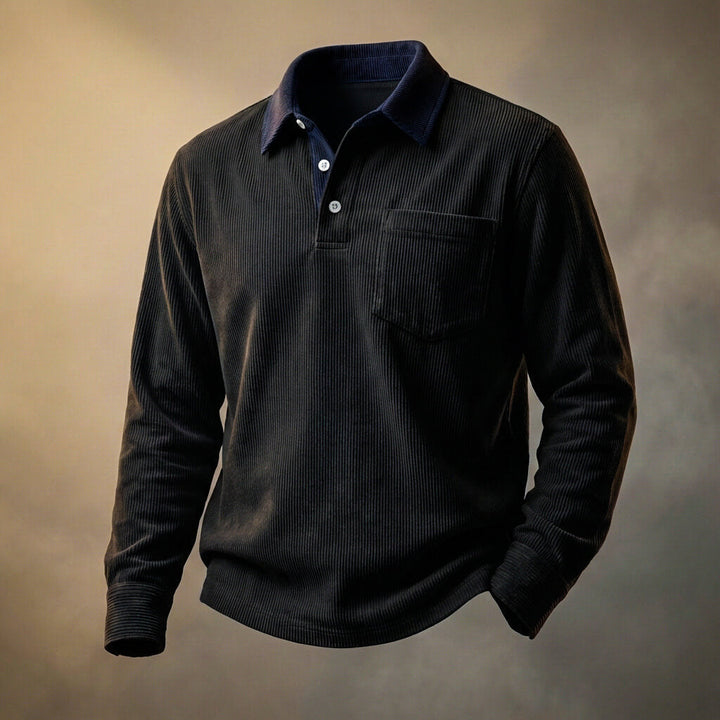 Orvion | Soft Touch Corduroy Polo Shirt