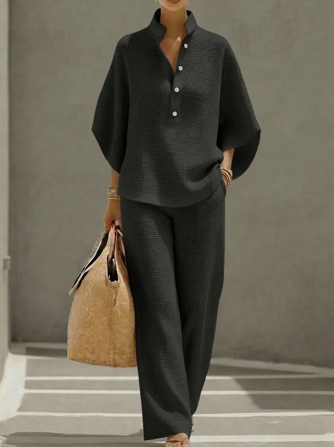 Jona | Waffle Two-Piece Set