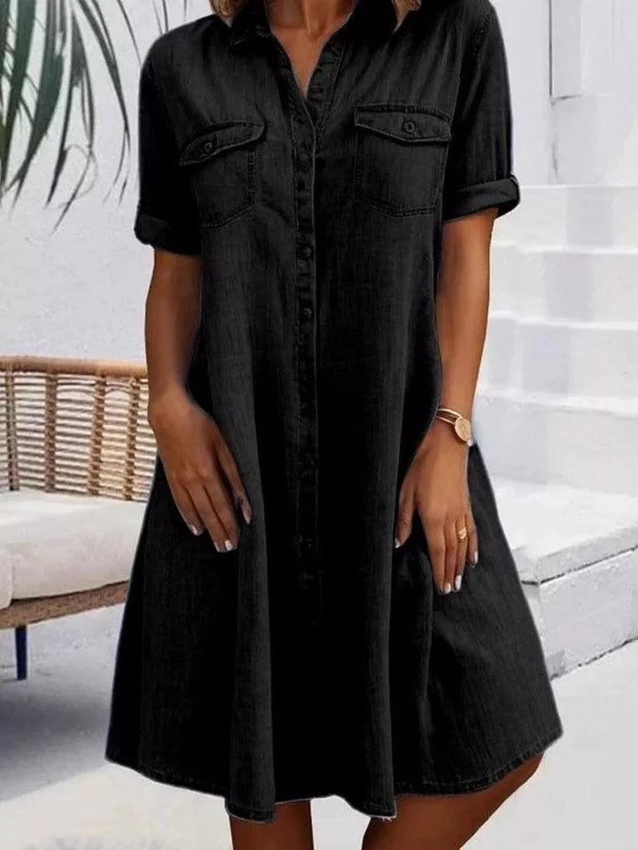 Eliza | Buttoned Denim Dress