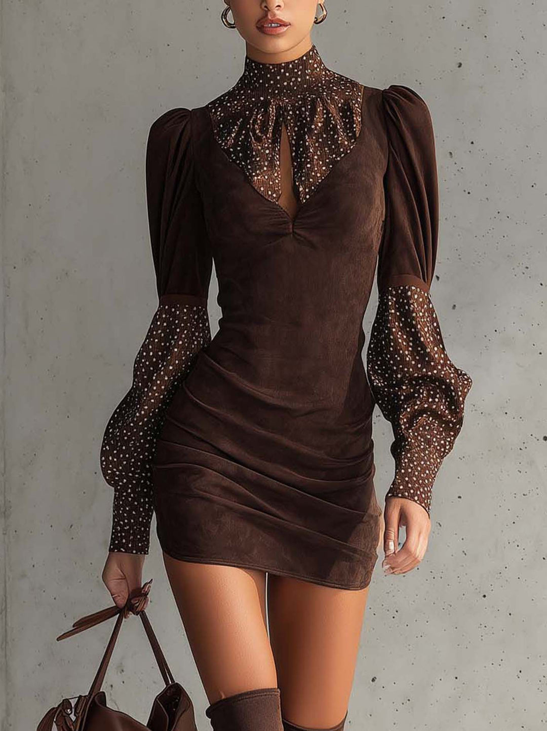 Paully | Suede Bodycon Dress