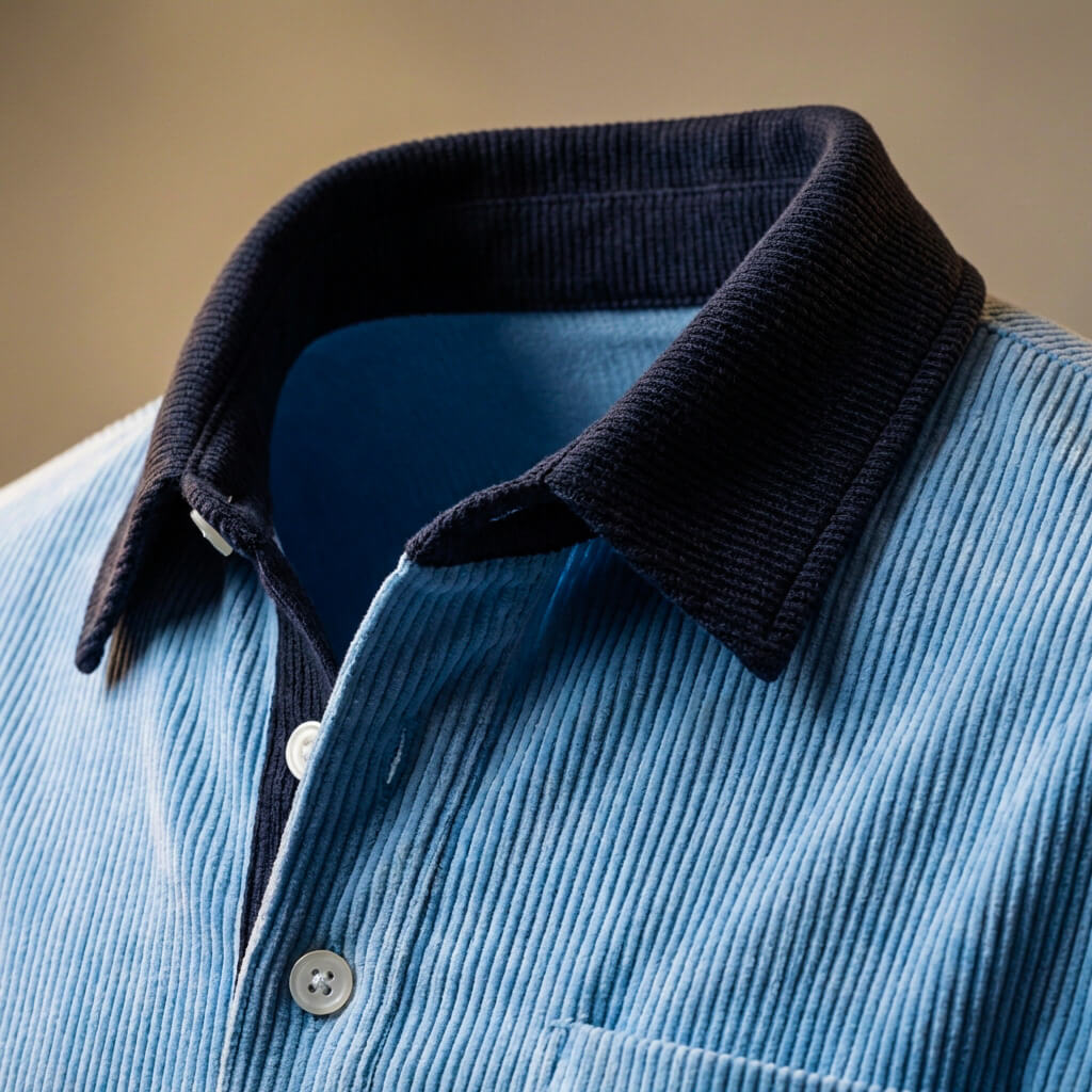 Orvion | Soft Touch Corduroy Polo Shirt