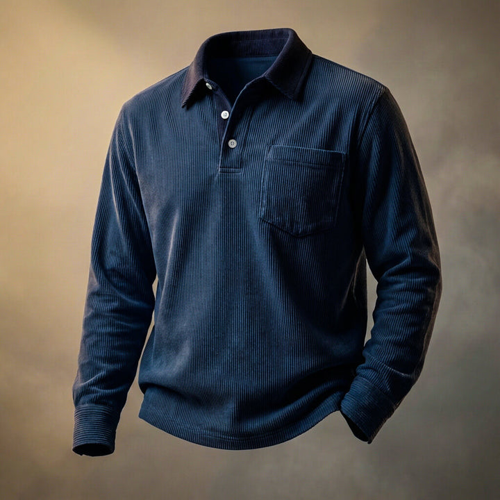 Orvion | Soft Touch Corduroy Polo Shirt