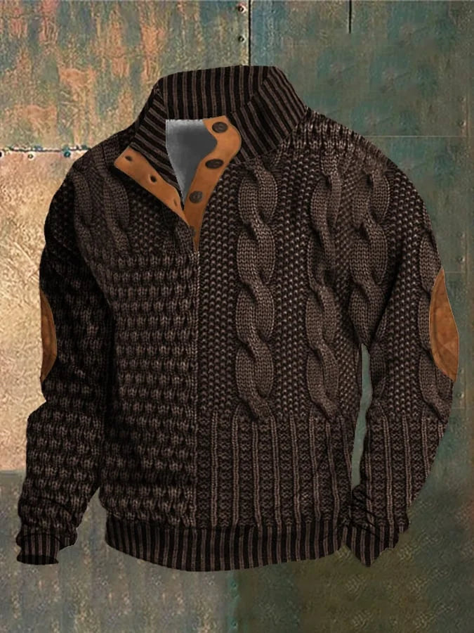 Alphonse - Turtleneck Sweater with Button Placket