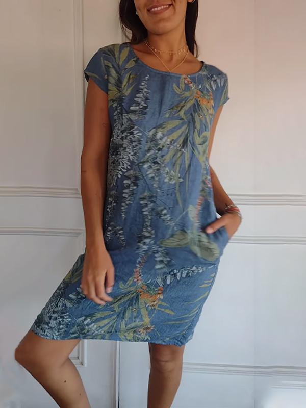 Margot | Botanical Print Dress