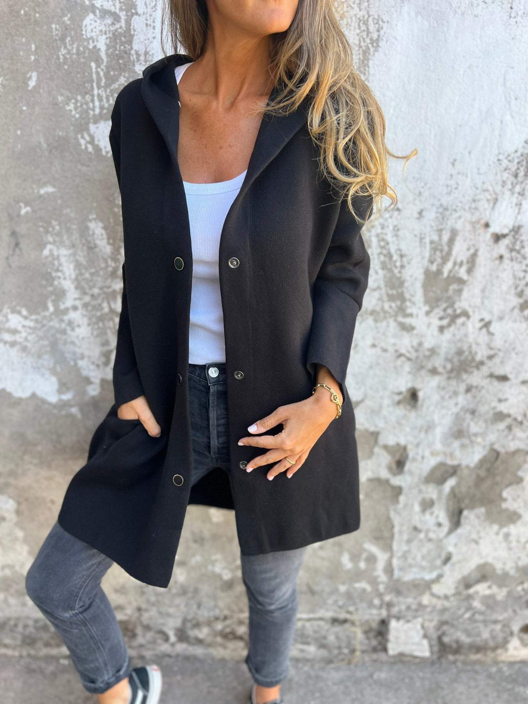 Jacqueline | Casual Hoodie Jacket with Buttons