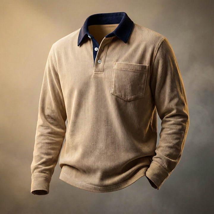Orvion | Soft Touch Corduroy Polo Shirt