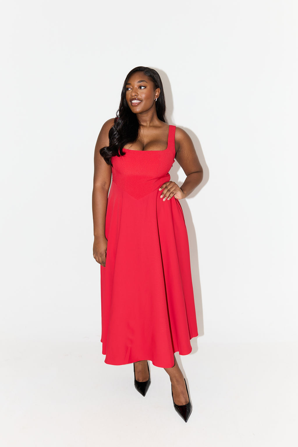 Amelia™ | Timeless Flowy Midi Dress