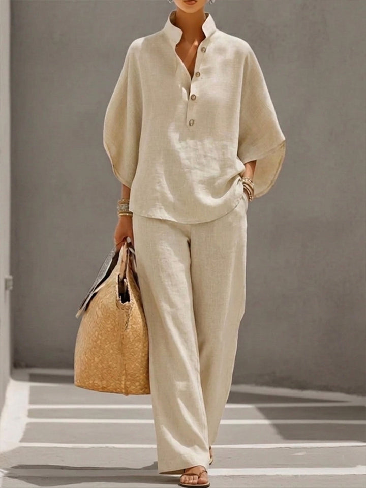 Mariel | Batwing Sleeve Wide Leg Pants Set