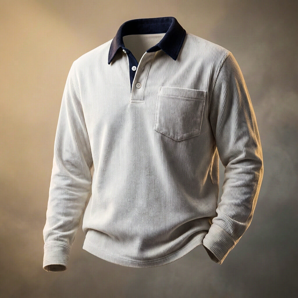 Orvion | Soft Touch Corduroy Polo Shirt